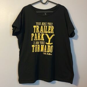 Yellowstone Beth Dutton Quote Trailer Park Tornado Quote Black T-shirt size 2XL